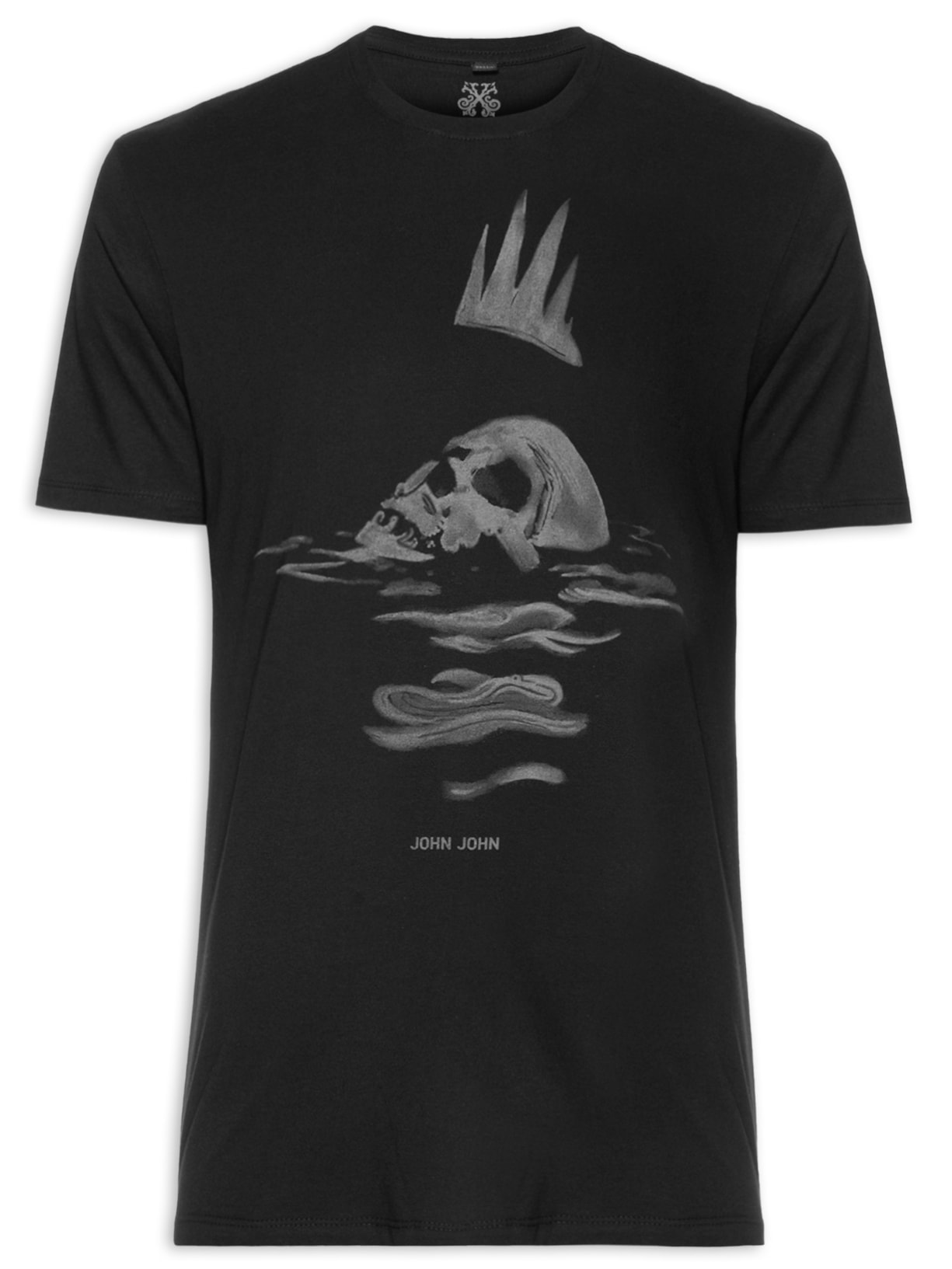 Camiseta Masculina Rg Drowned Skull - Preto
