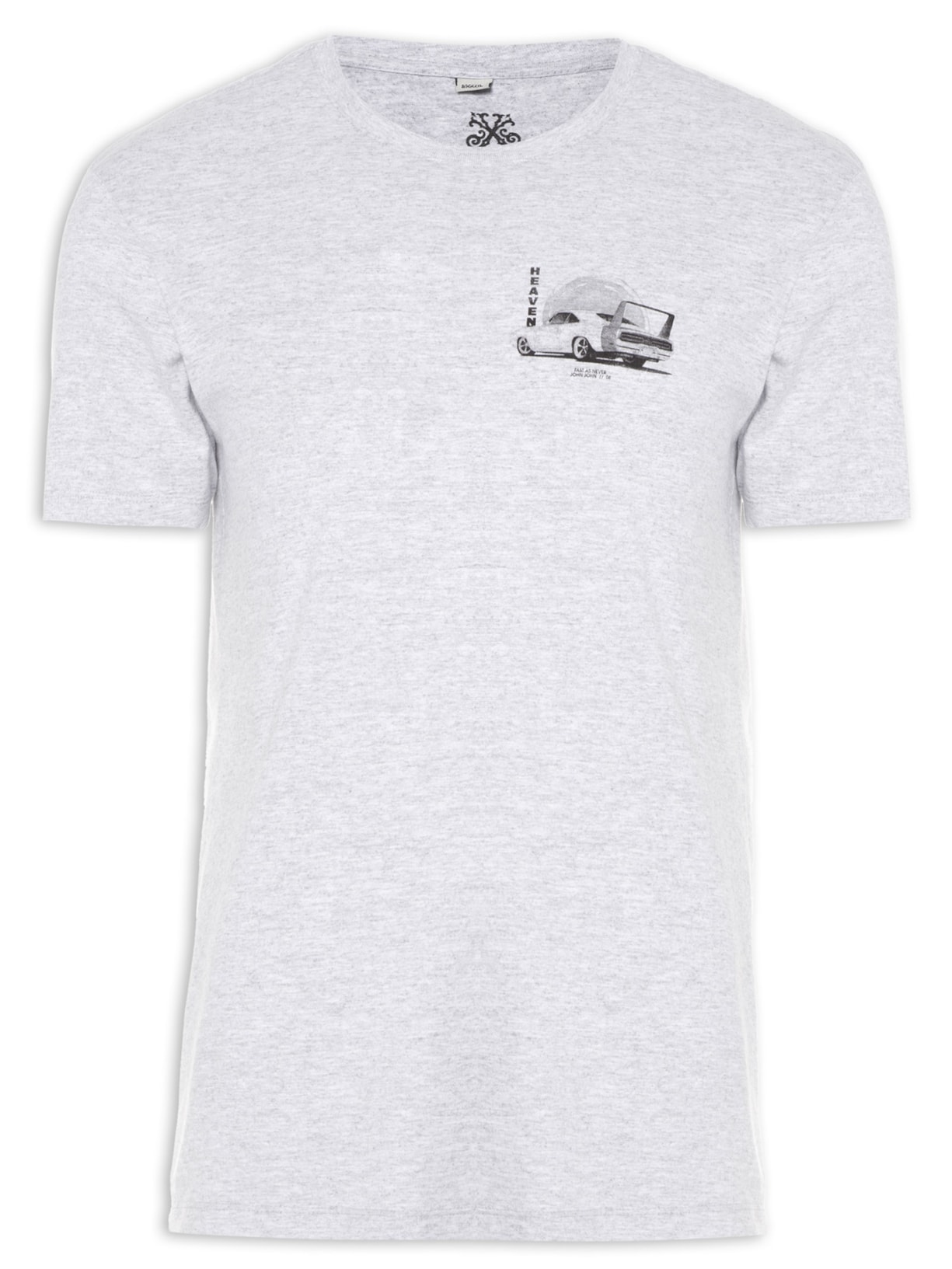 Camiseta Masculina Rg Heaven Car - Cinza