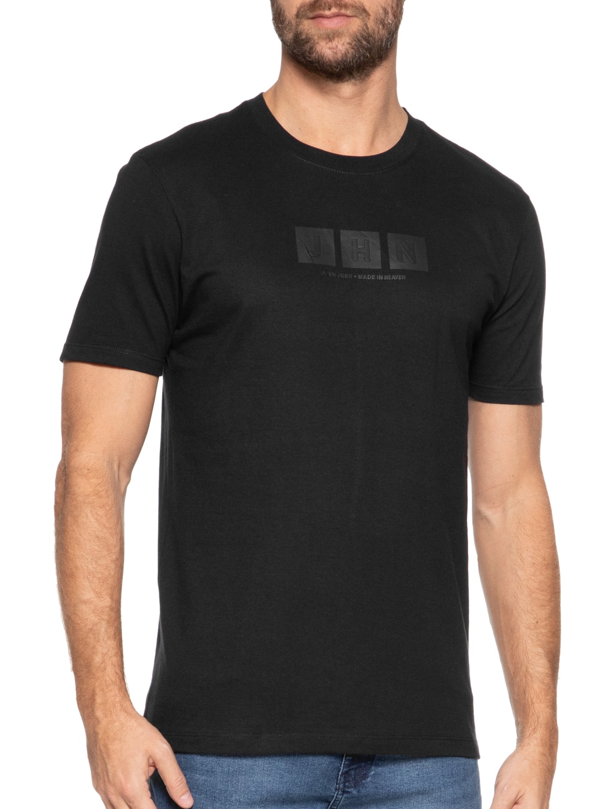 Camiseta Masculina Rg Jhn Square Preto John John