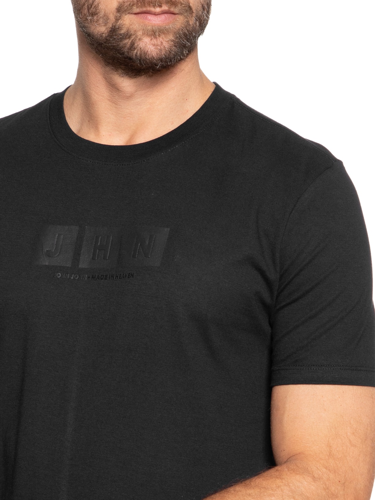 Camiseta Masculina Rg Jhn Square Preto John John