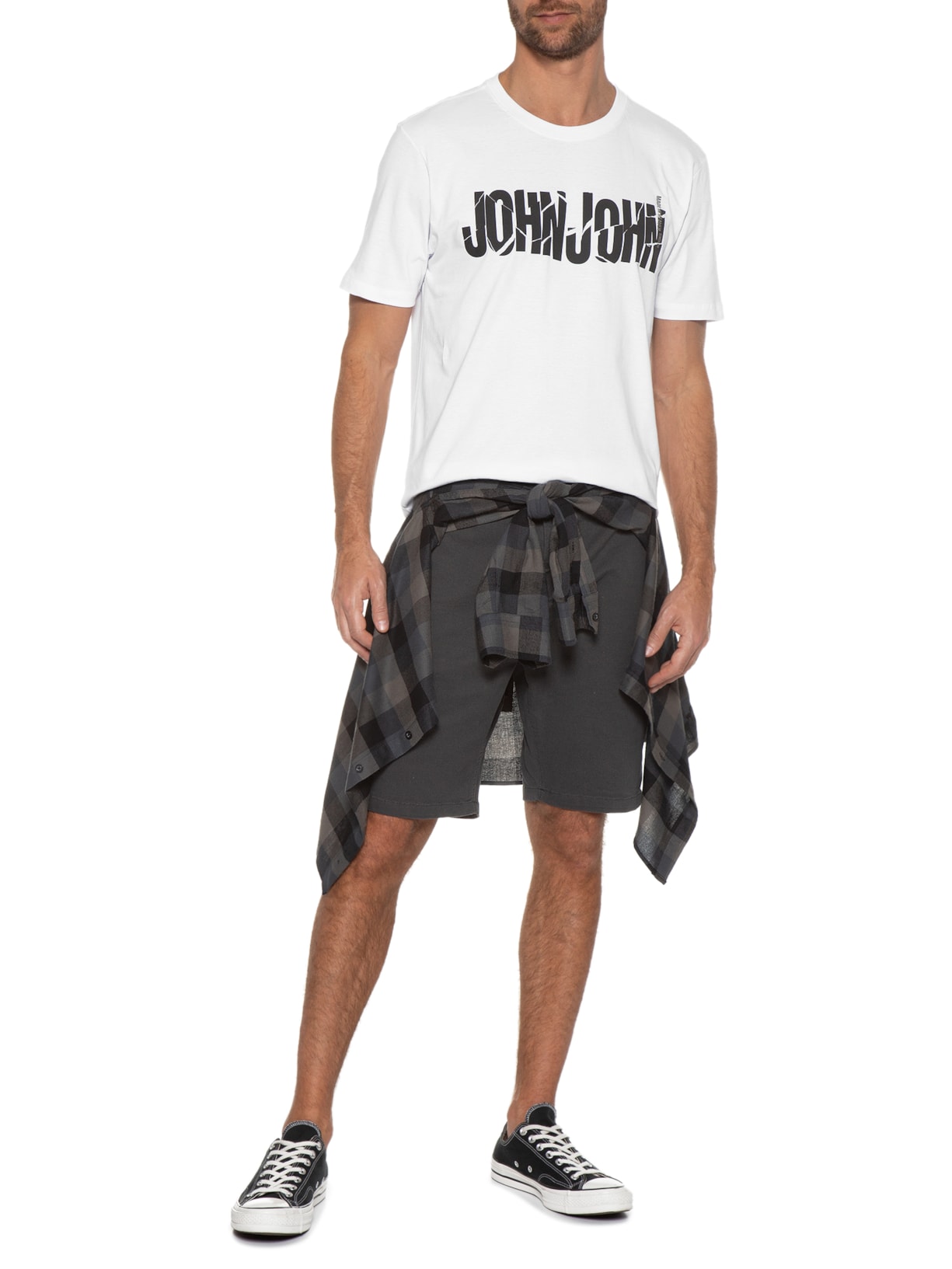 Camiseta Masculina Rg Jj Broken Branco John John