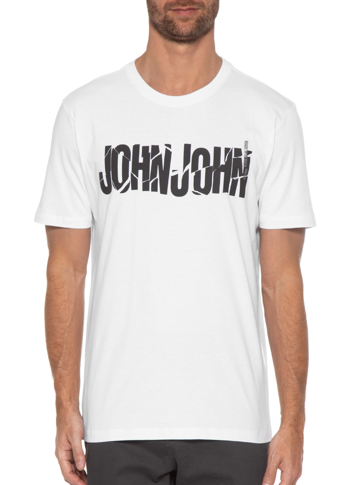 Camiseta Masculina Rg Jj Broken Branco John John