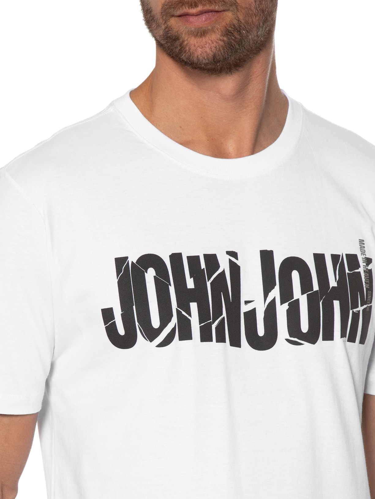 Camiseta Masculina Rg Jj Broken Branco John John
