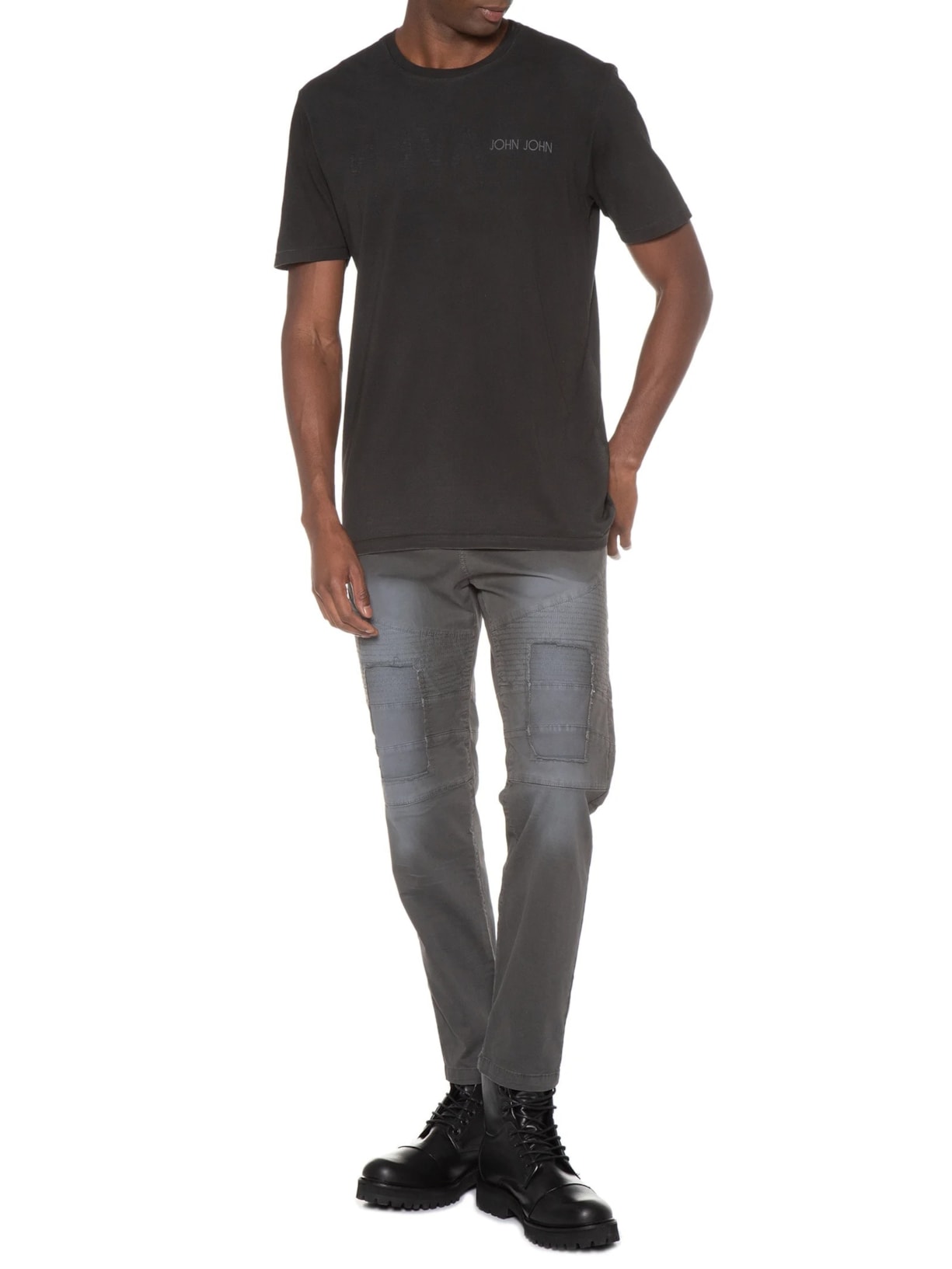 Camiseta Masculina Rg Jj Mike Cinza John John