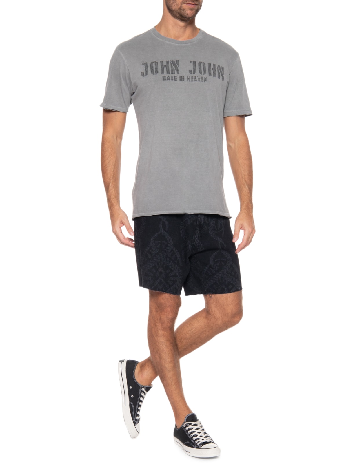 Camiseta Masculina Rg John Base Cinza John John