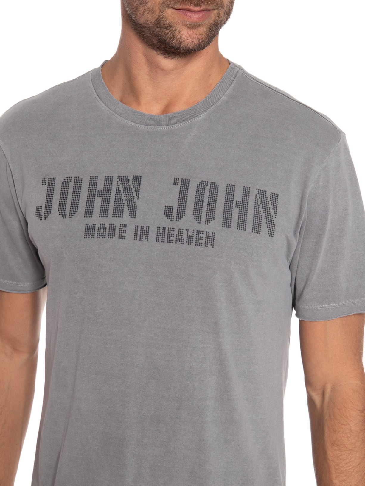 Camiseta Masculina Rg John Base Cinza John John
