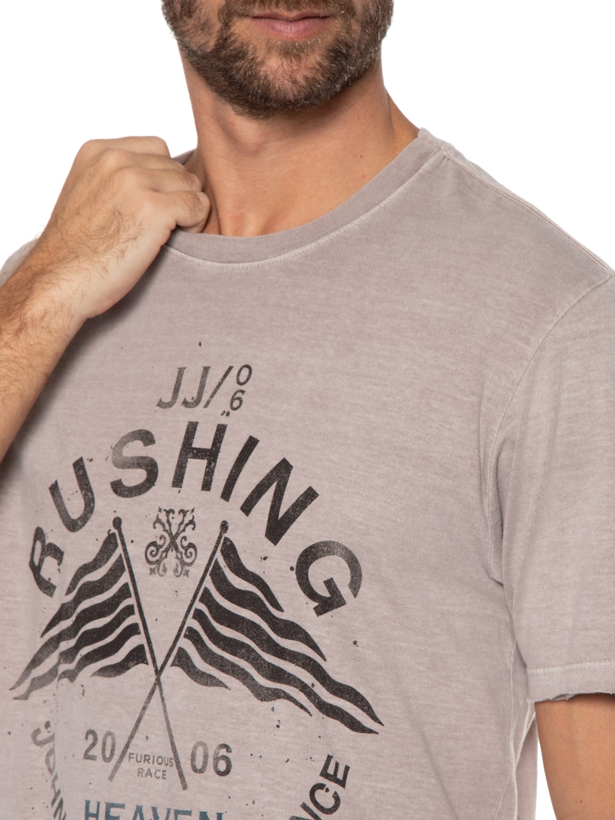 Camiseta Masculina Rg Jrushing Cinza John John