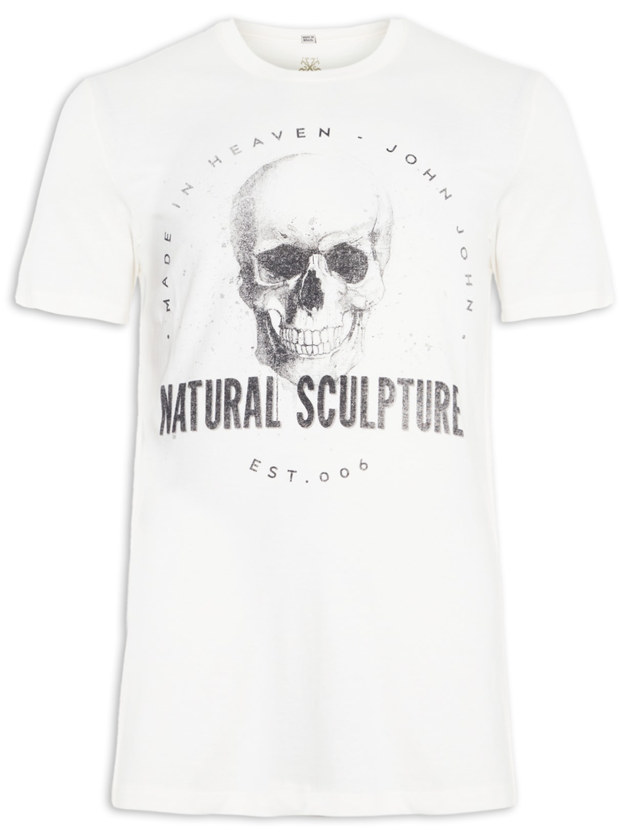 Camiseta Masculina Rg Natural Skull - Off White