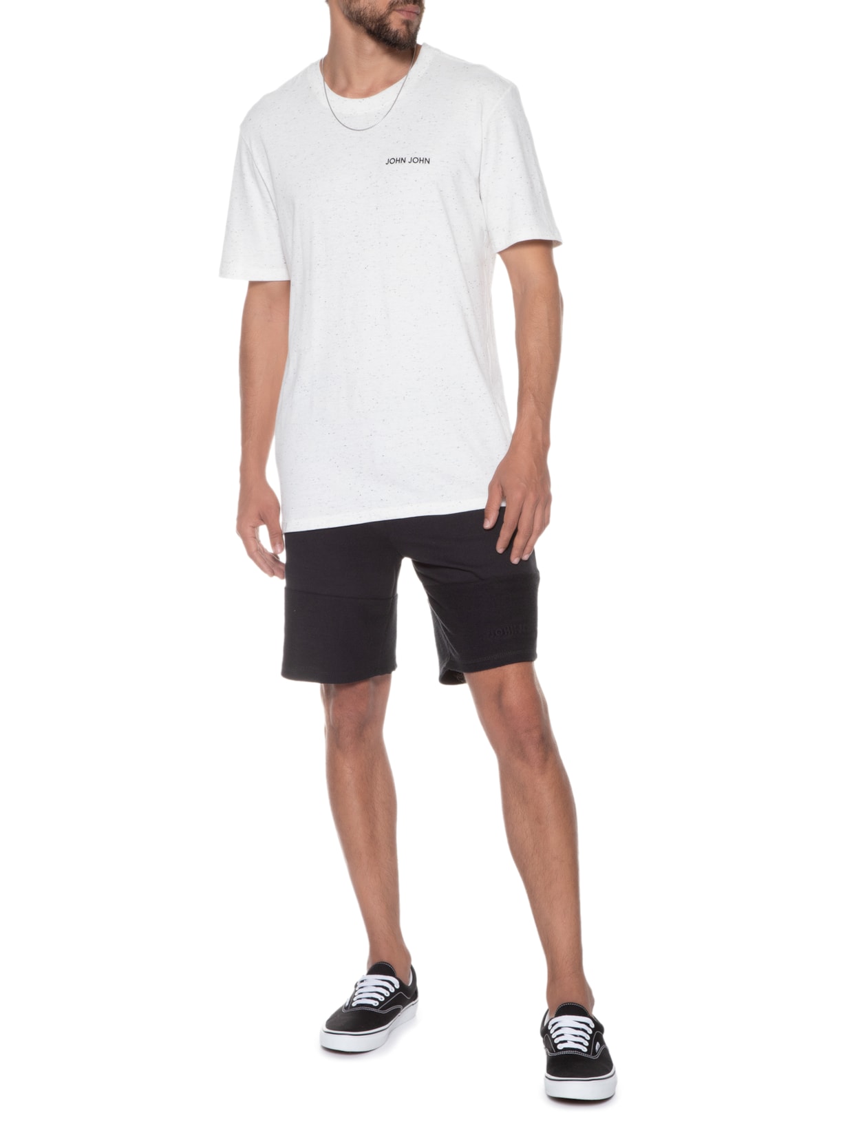 Camiseta Masculina Rg New Botone Branco John John