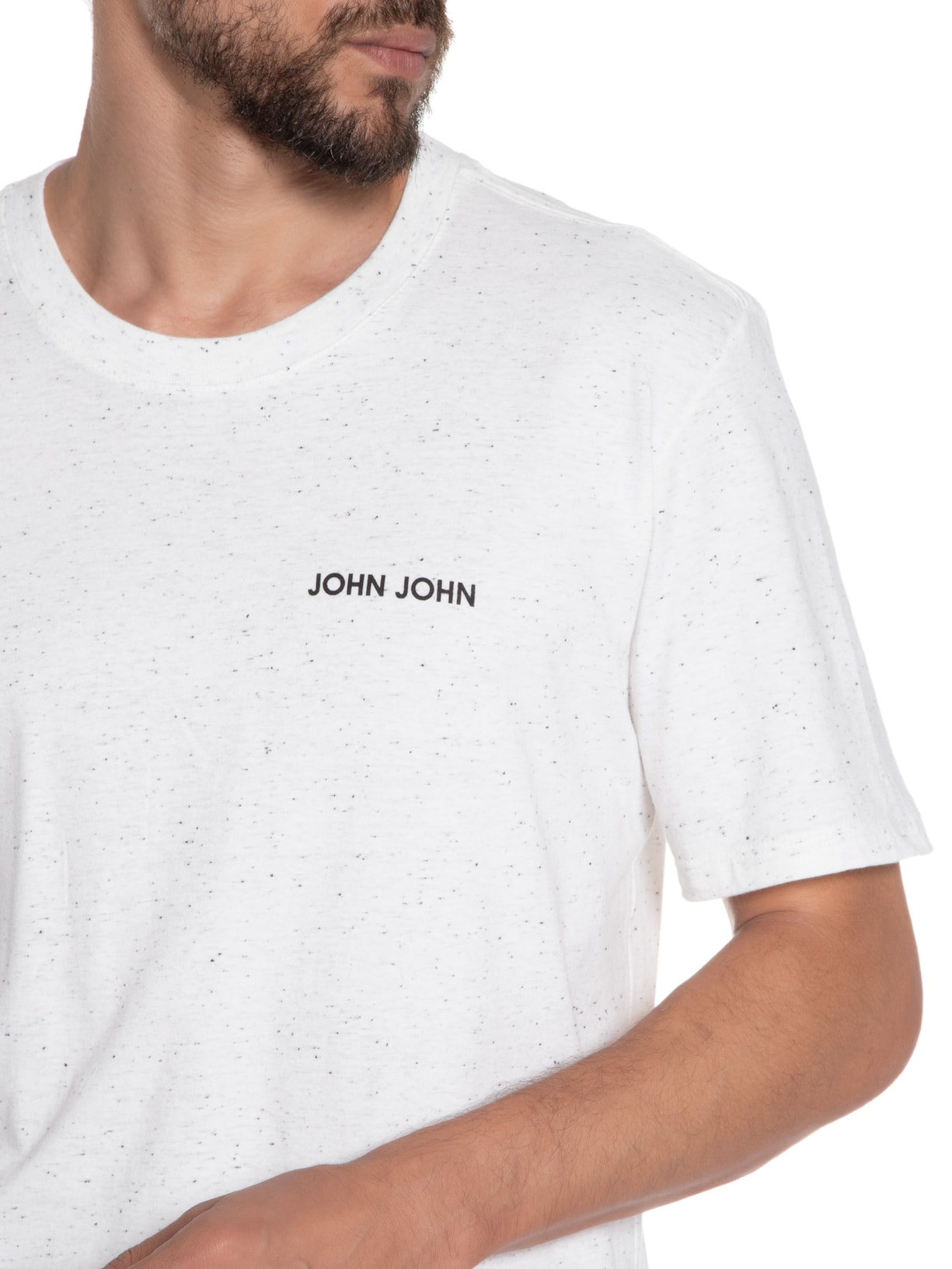 Camiseta Masculina Rg New Botone Branco John John