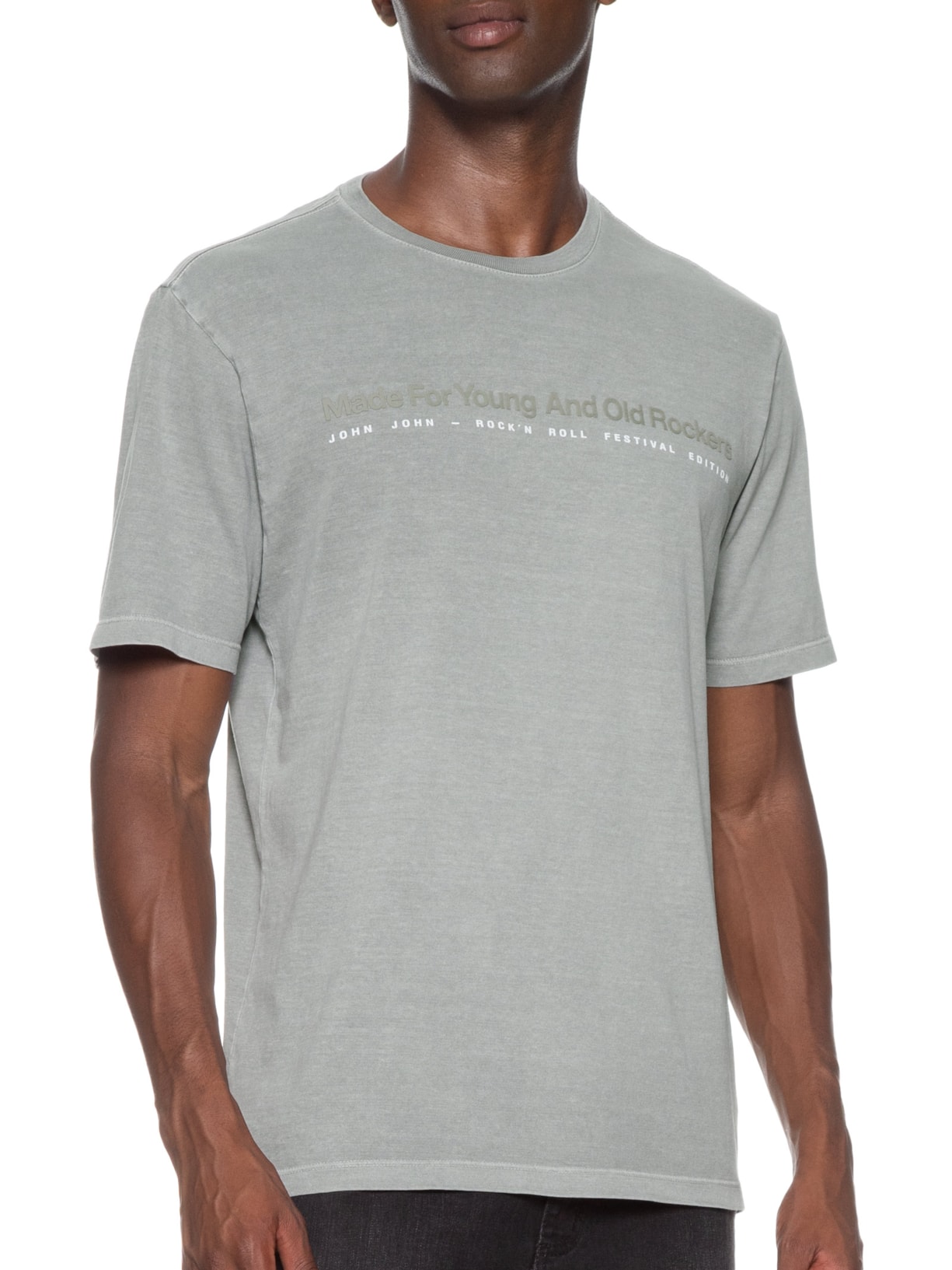 Camiseta Masculina Rg Old Rocker Cinza John John