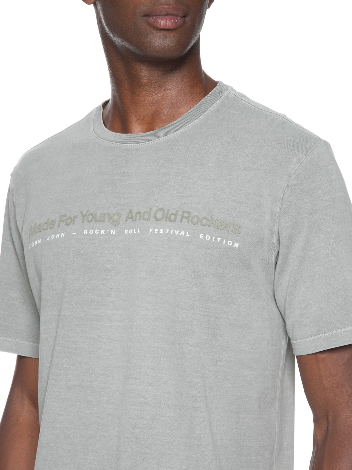 Camiseta Masculina Rg Old Rocker Cinza John John