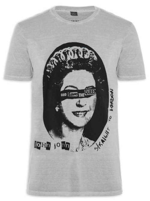 Camiseta Masculina Rg Save The Queen - Cinza