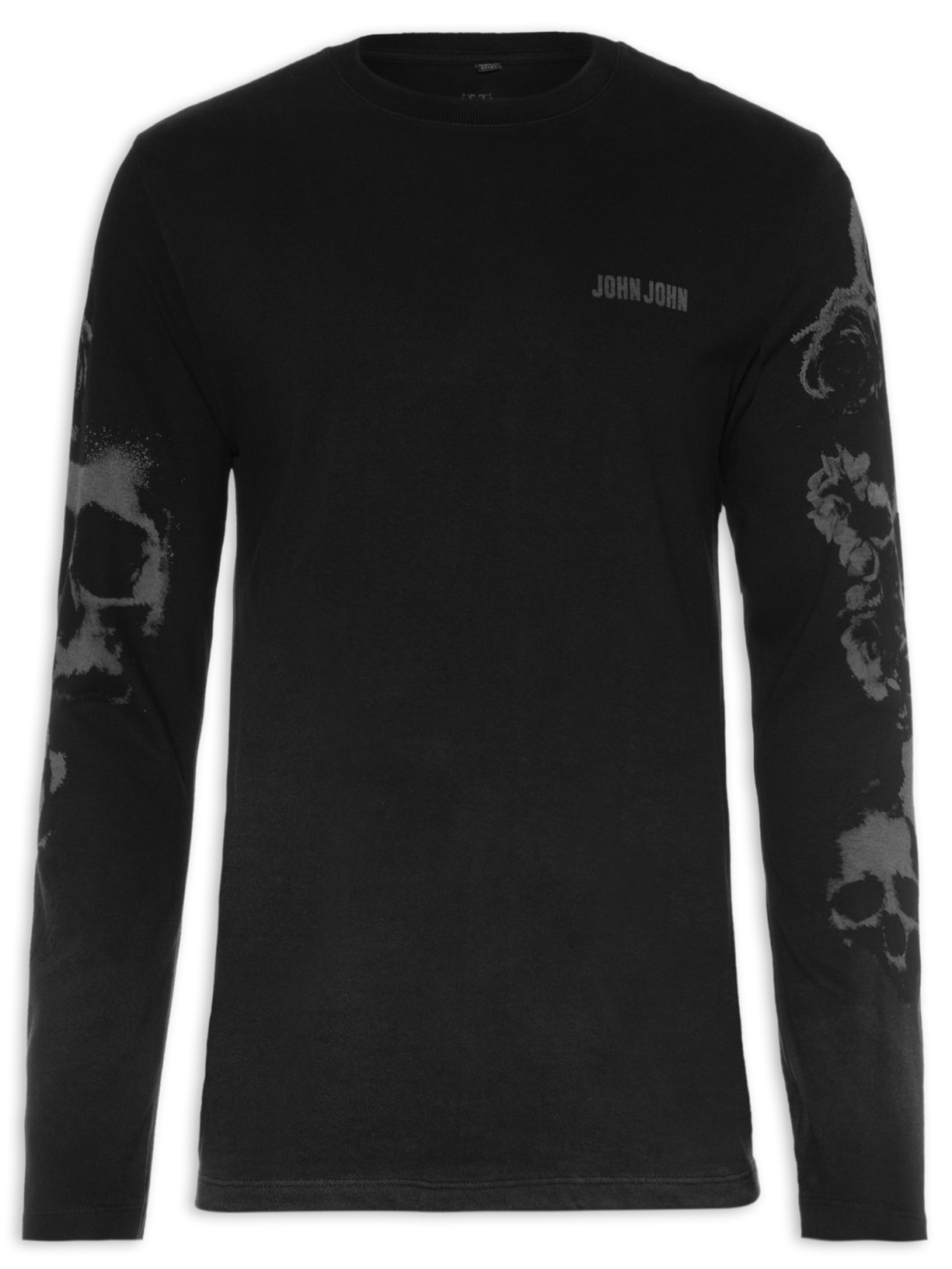 Camiseta Masculina Rg Skull Flower Preto John John