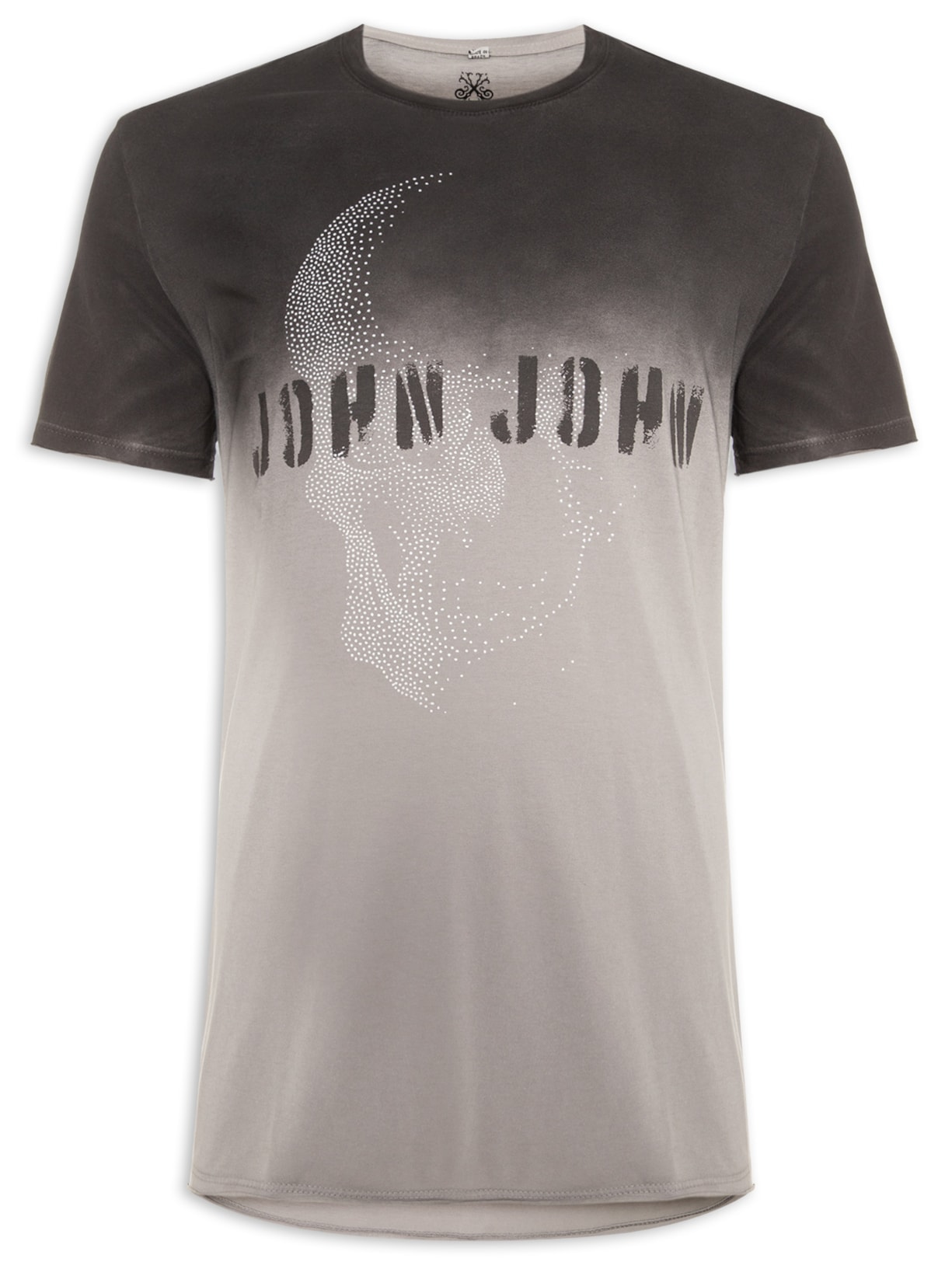 Camiseta Masculina Rg Skull Points - Cinza