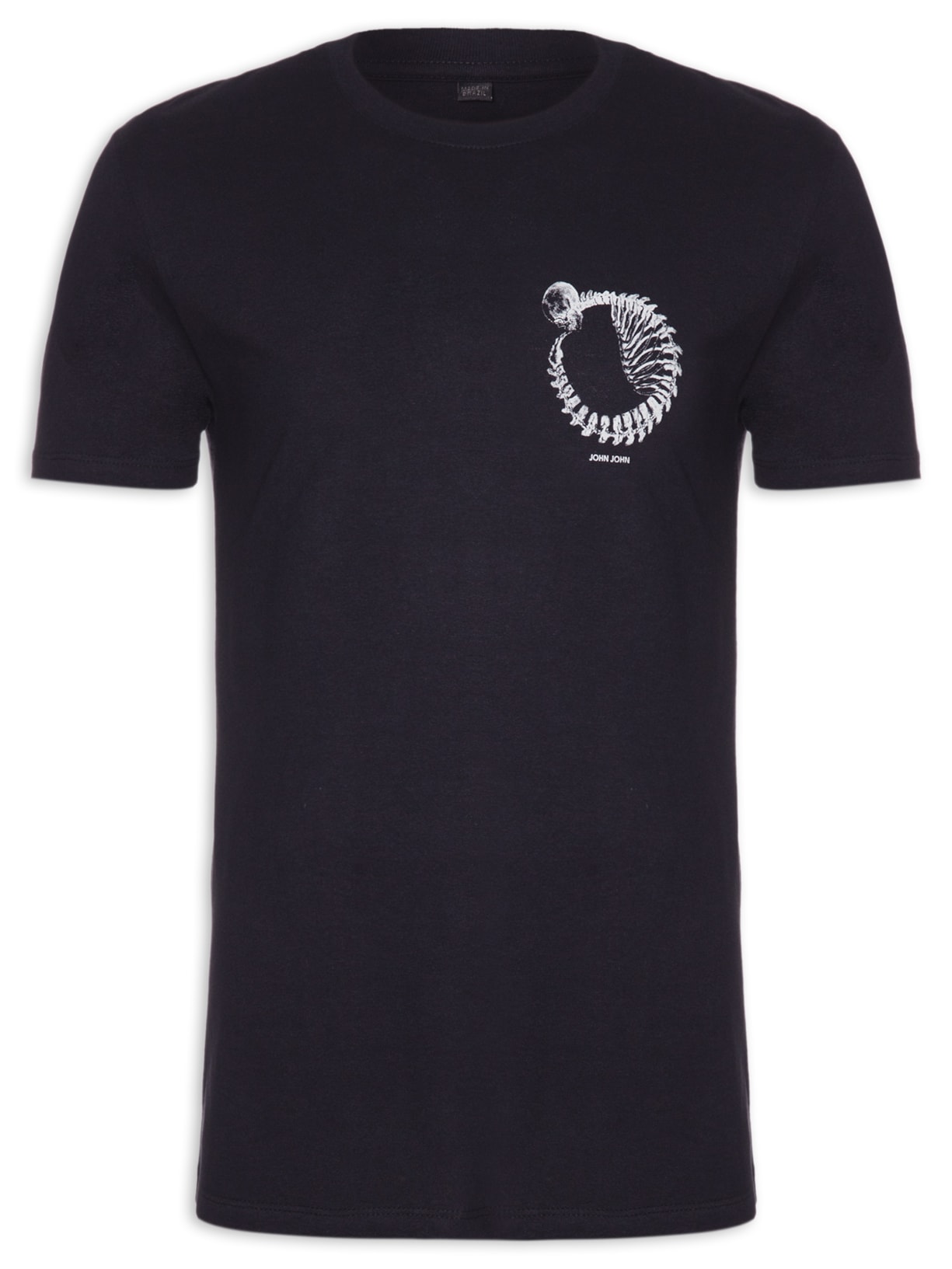 Camiseta Masculina Rg Spiral Bone - Preto