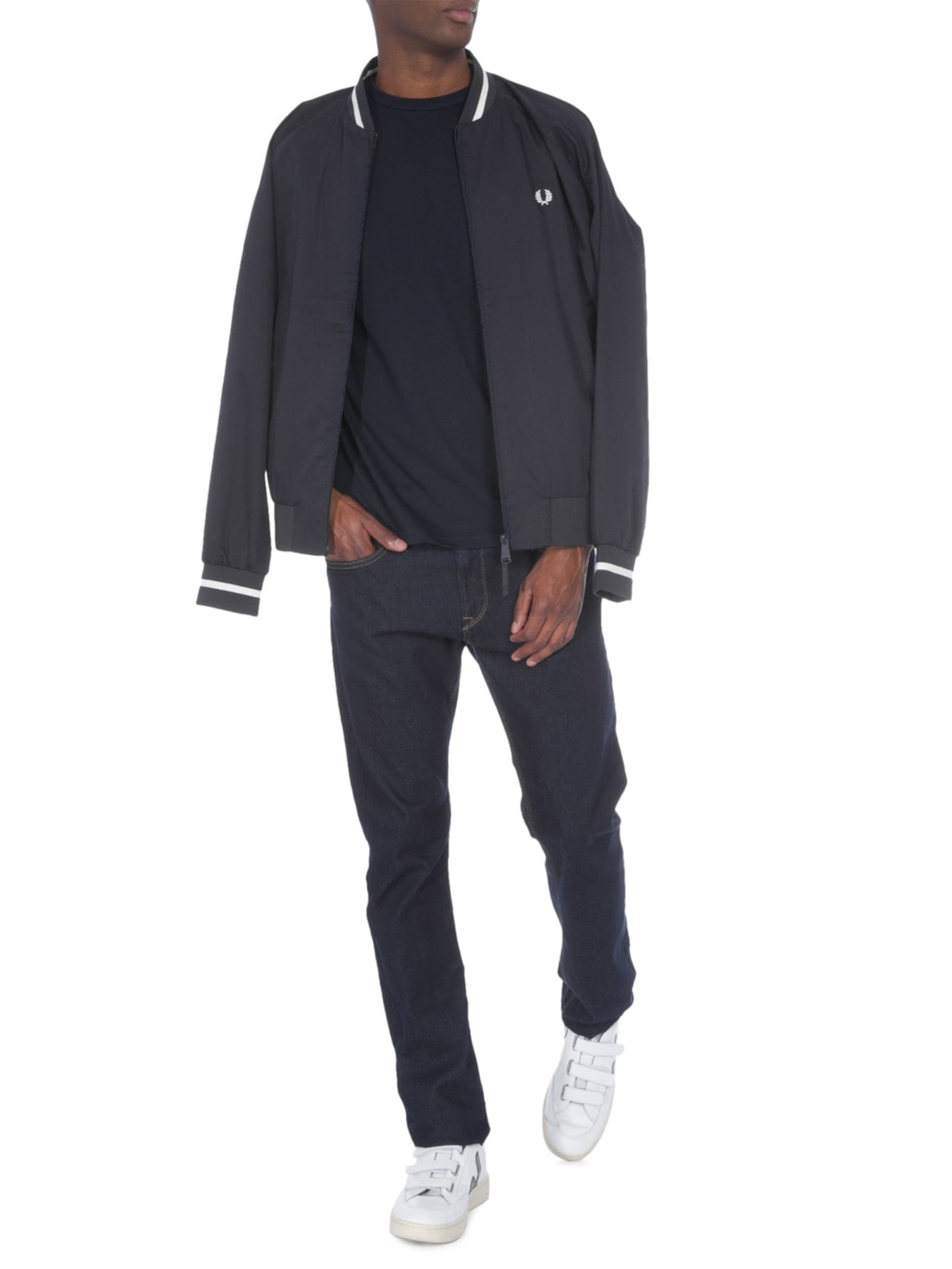 Camiseta Masculina Ringer Azul Fred Perry