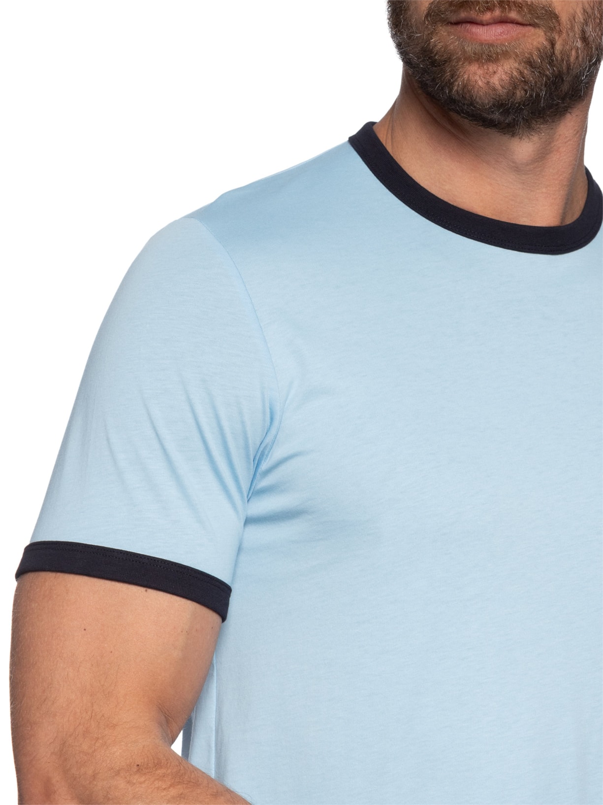 Camiseta Masculina Ringer Regular Fit Azul Fred Perry