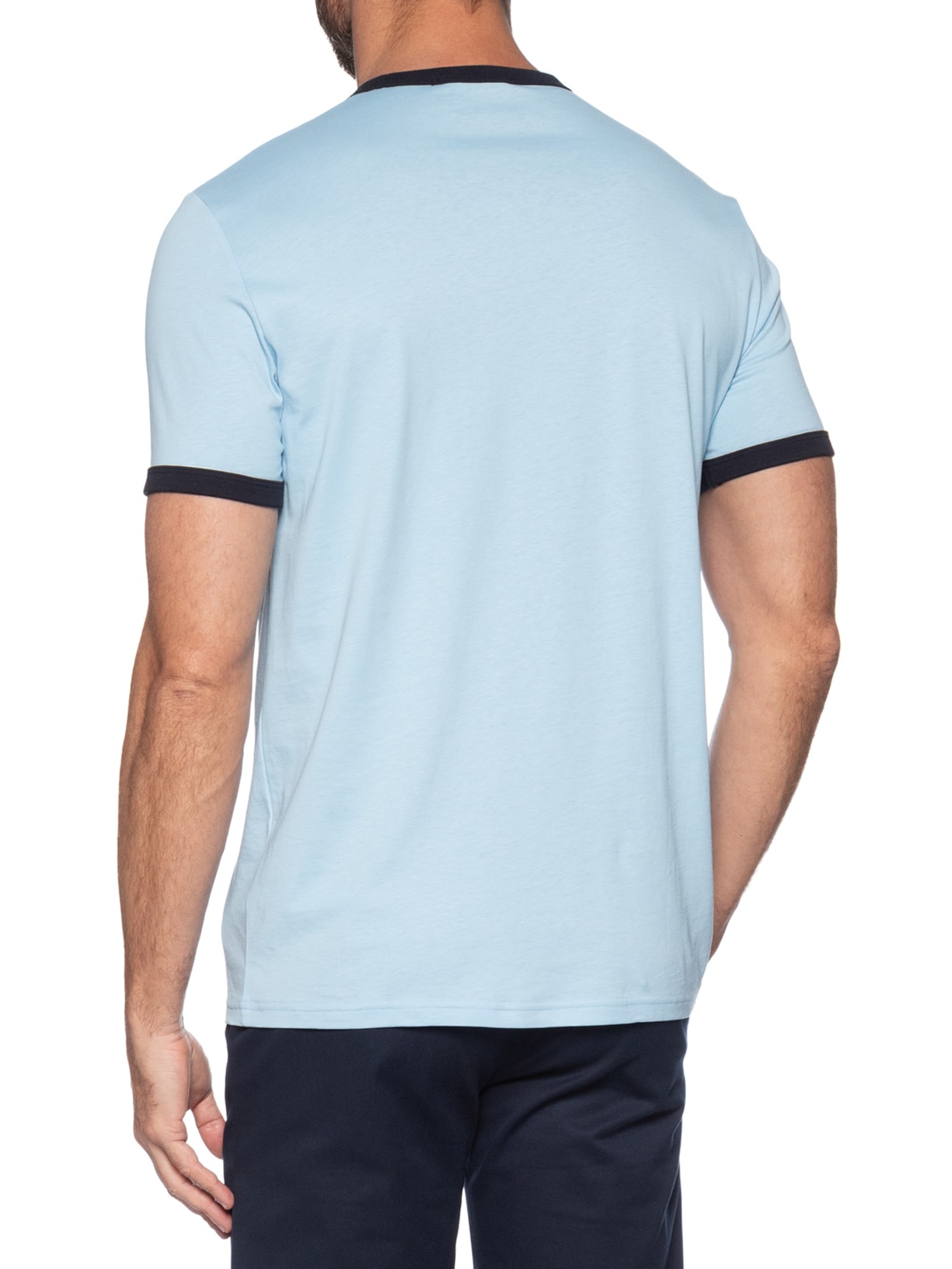 Camiseta Masculina Ringer Regular Fit Azul Fred Perry