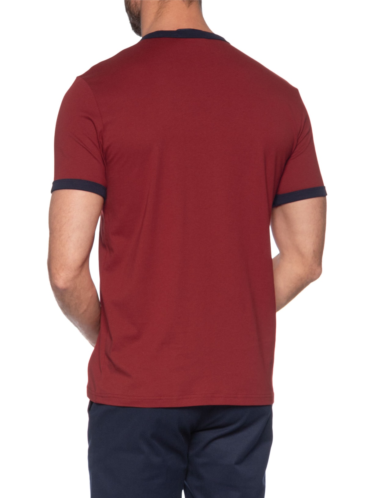 Camiseta Masculina Ringer Regular Fit Vermelho Fred Perry