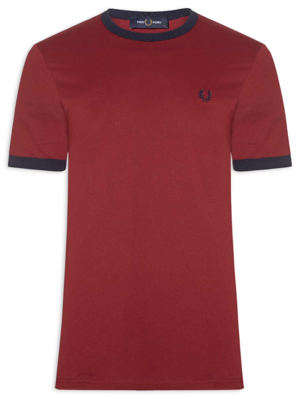 Camiseta Masculina Ringer Regular Fit Vermelho Fred Perry