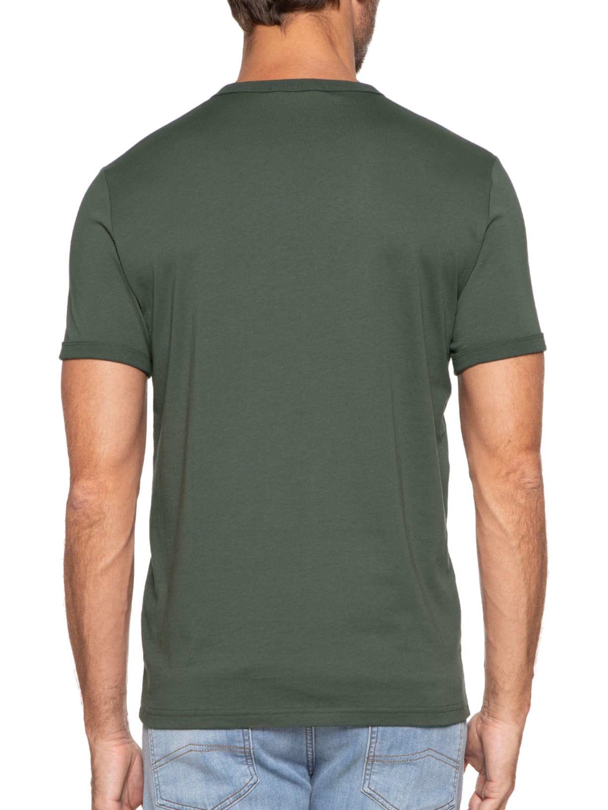 Camiseta Masculina Ringer Verde Fred Perry