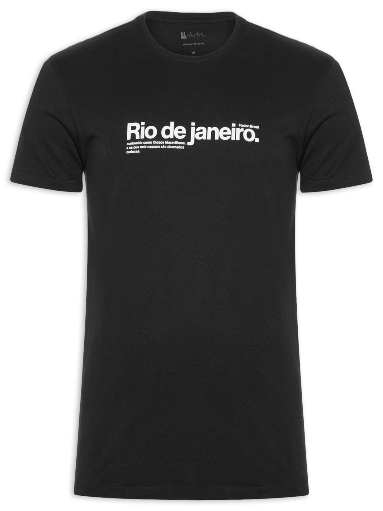 Camiseta Masculina Rio de Janeiro - Preto