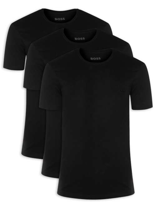 Camiseta Masculina Rn 3p Classic - Preto