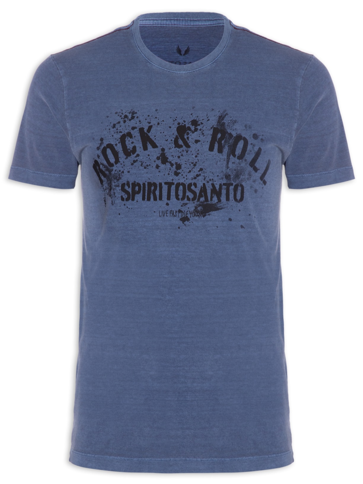 Camiseta Masculina Rock&roll Azul Spirito Santo