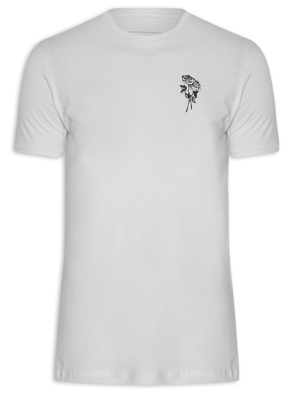 Camiseta Masculina Rose Fingers - Branco