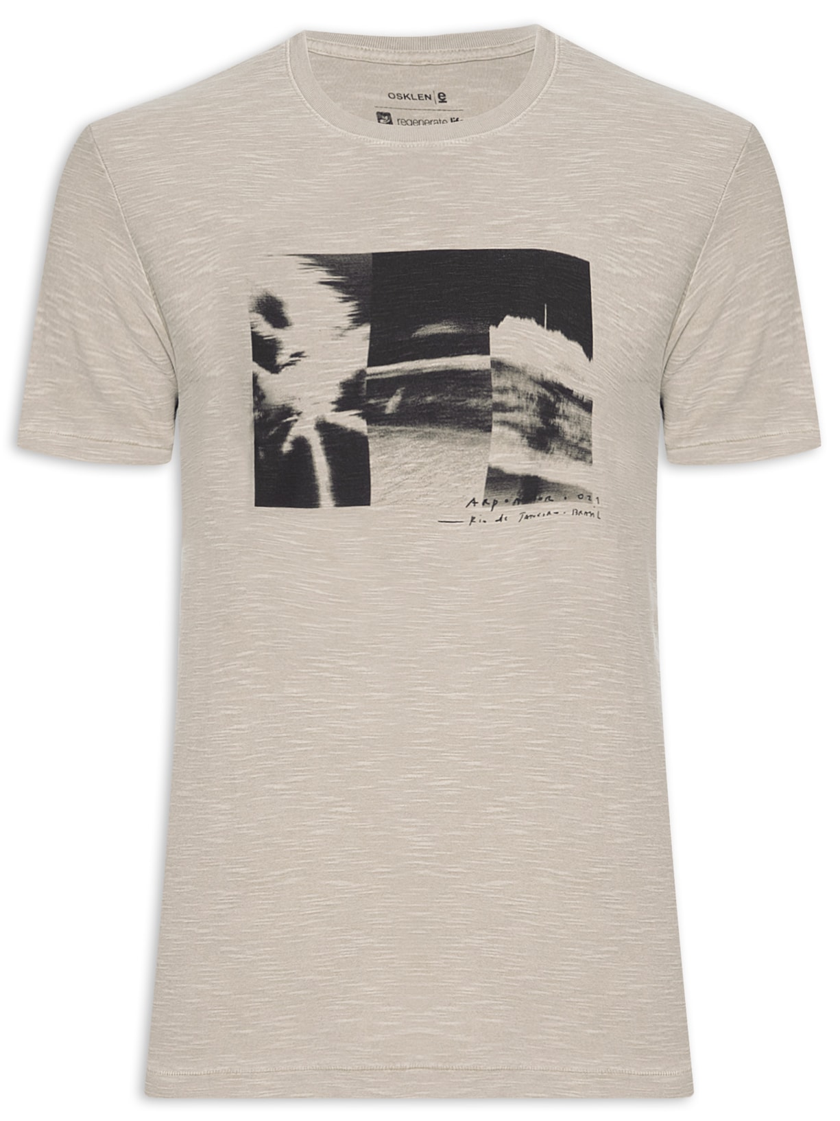 Camiseta Masculina Rough Arpx Frames Bege Osklen