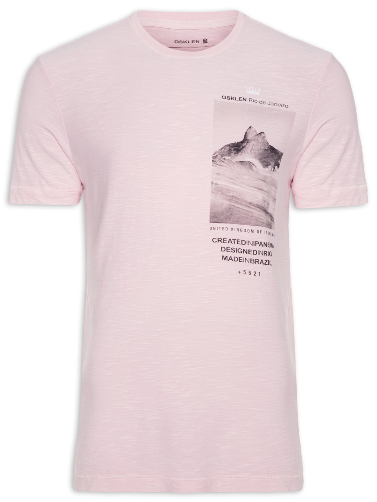 Camiseta Masculina Rough Created In Ipanema - Rosa