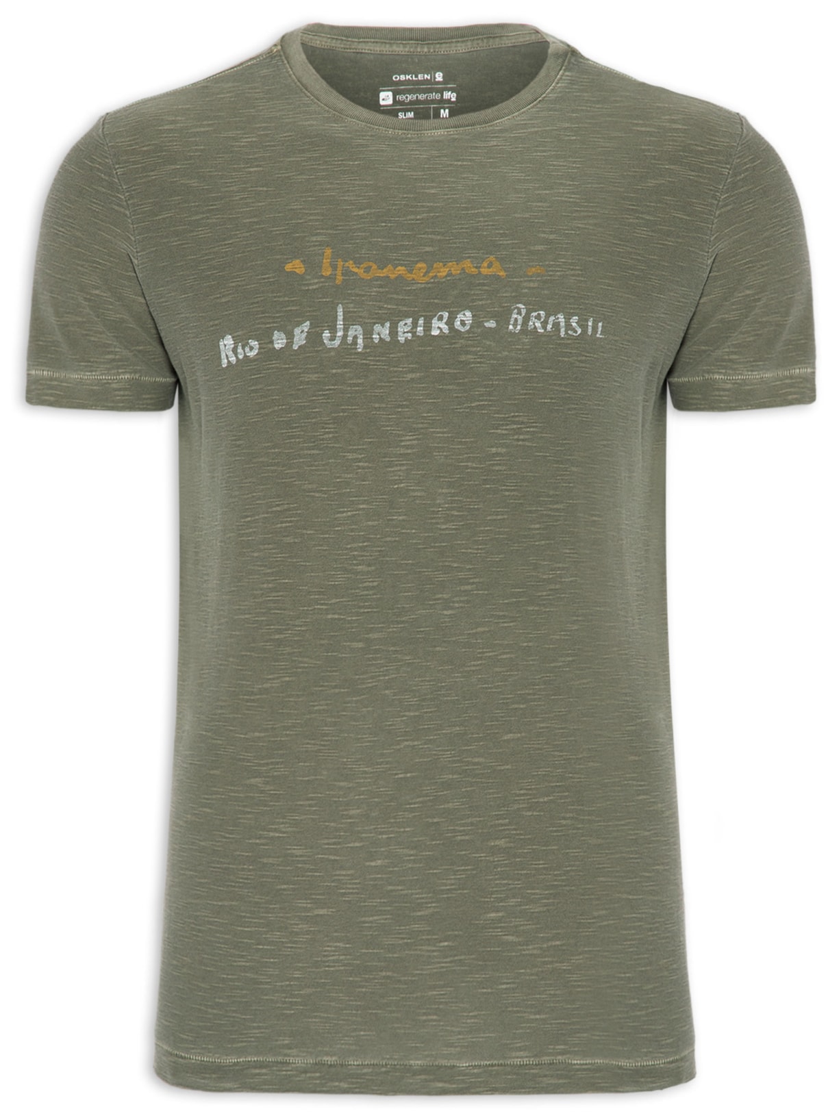 Camiseta Masculina Rough Ipanema Assinatura - Verde