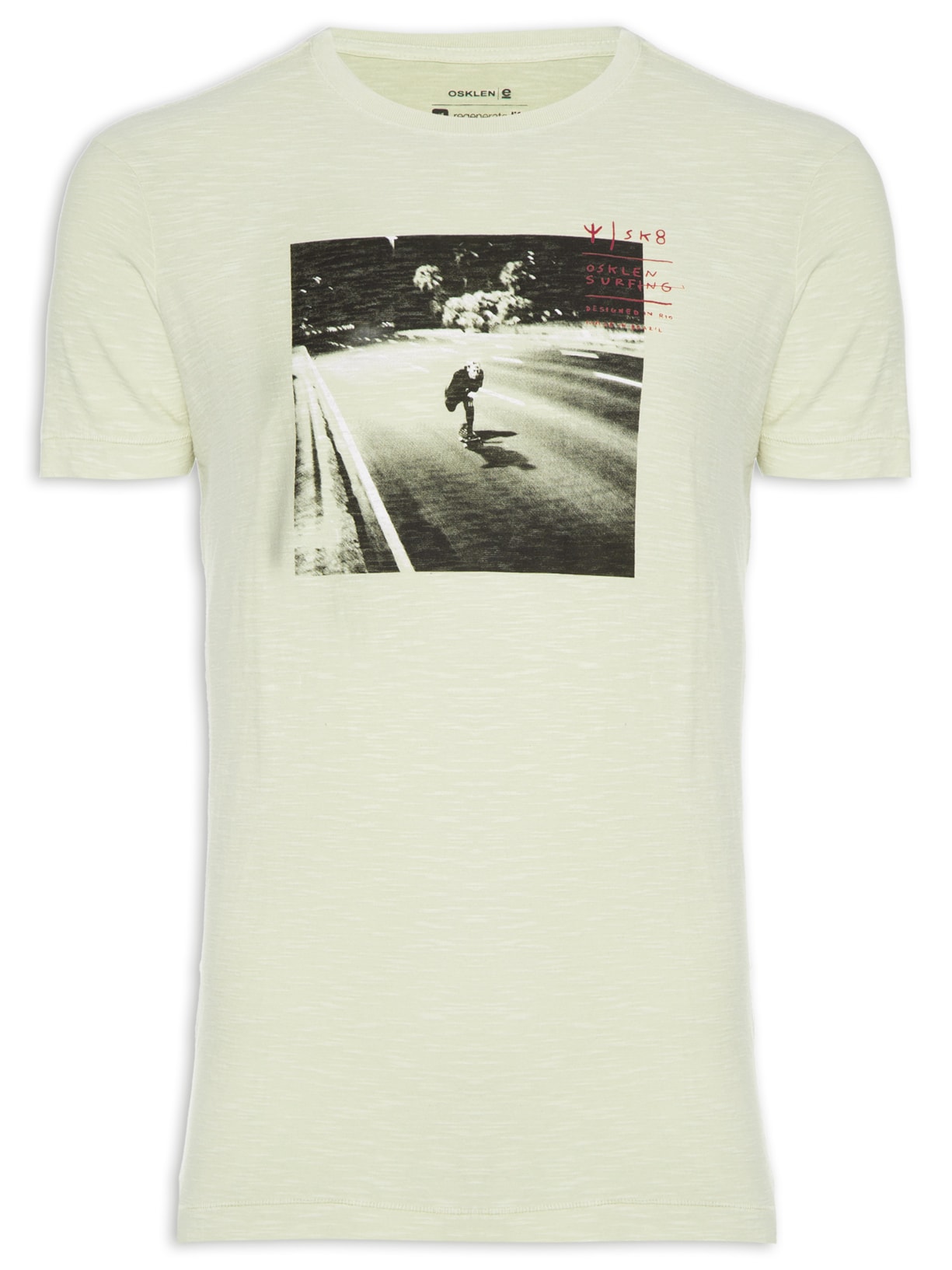 Camiseta Masculina Rough Sk8 Commuting - Bege