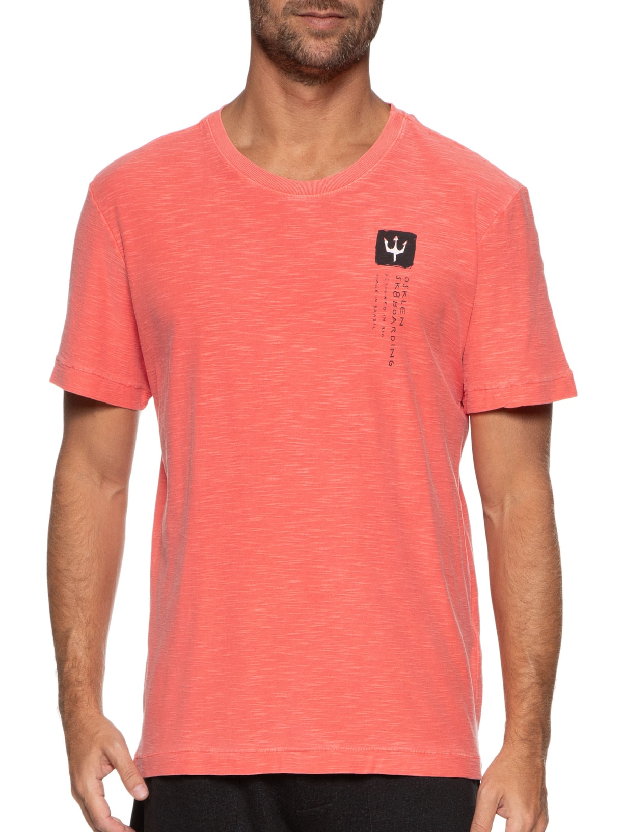 Camiseta Masculina Rough Tridente Sk8 Vermelho Osklen