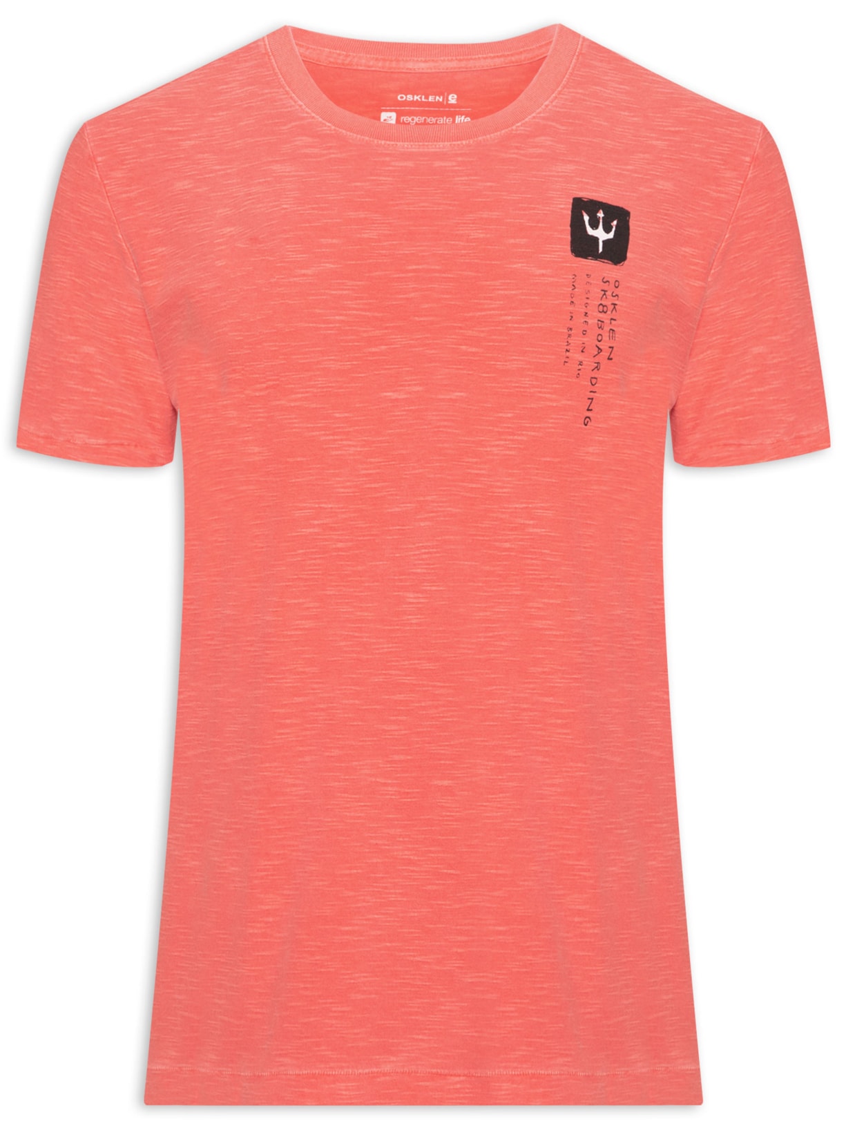 Camiseta Masculina Rough Tridente Sk8 Vermelho Osklen