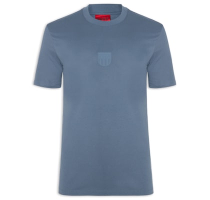 Camiseta Masculina Rubber Logo Crew Neck - Azul