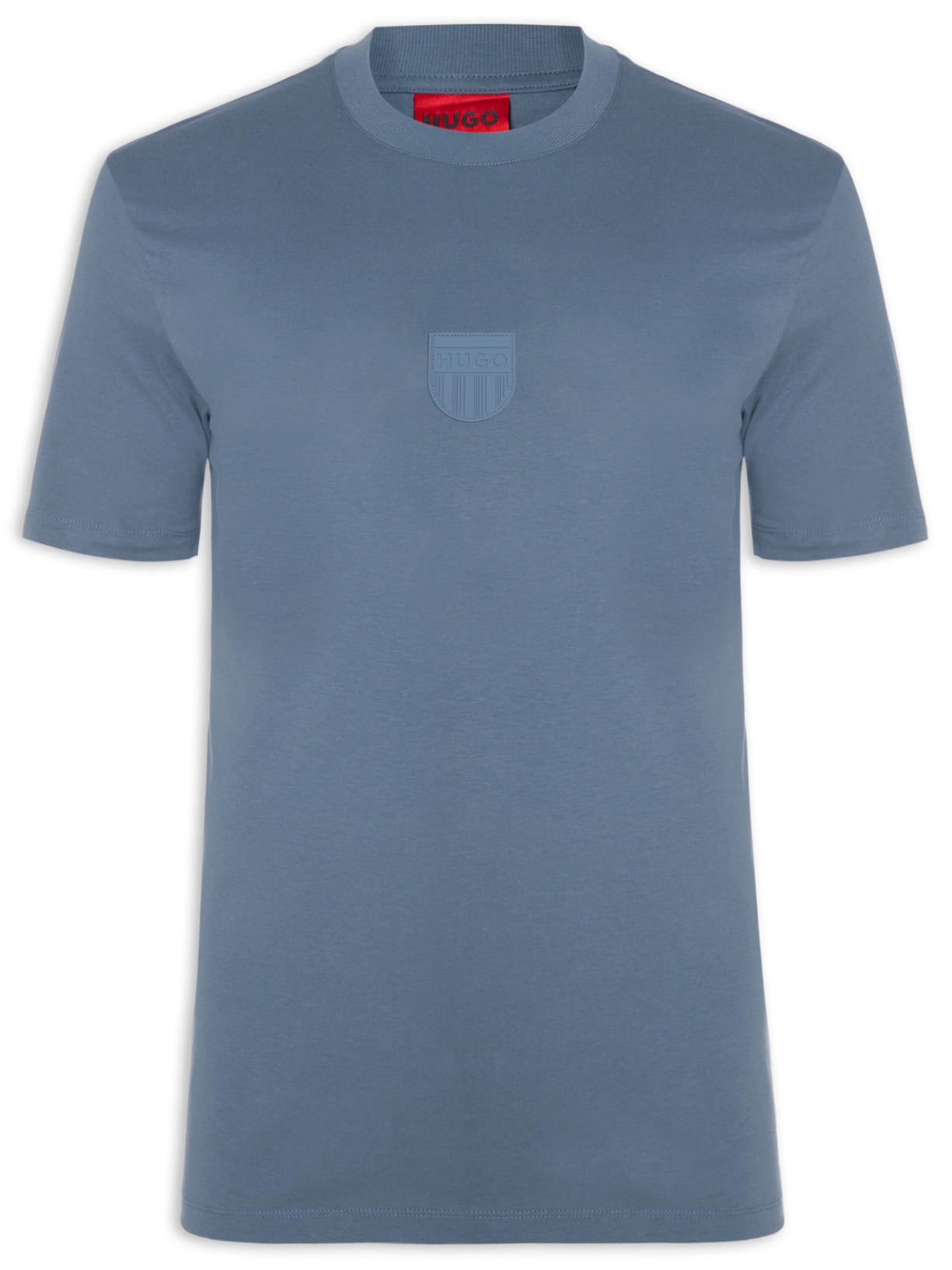 Camiseta Masculina Rubber Logo Crew Neck - Azul
