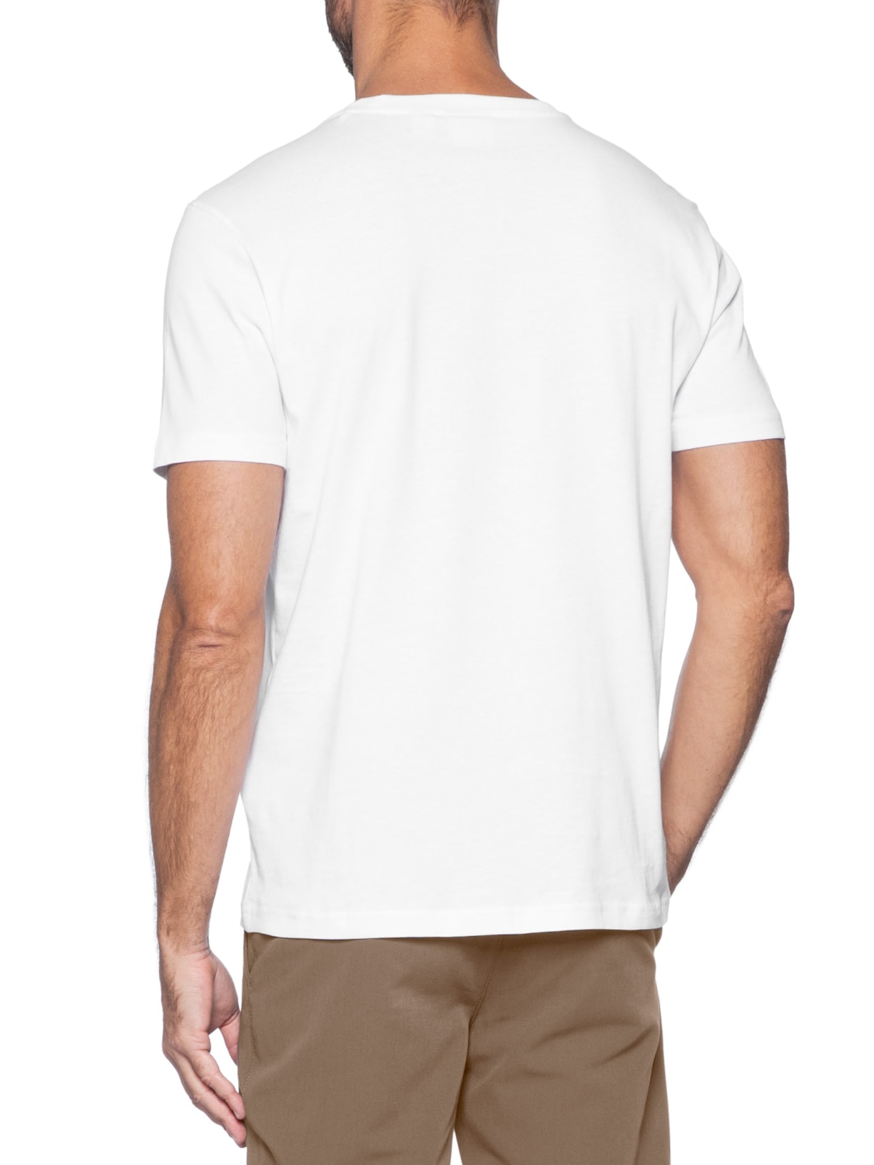 Camiseta Masculina Rubber Patch AOP Branco Calvin Klein - White Label