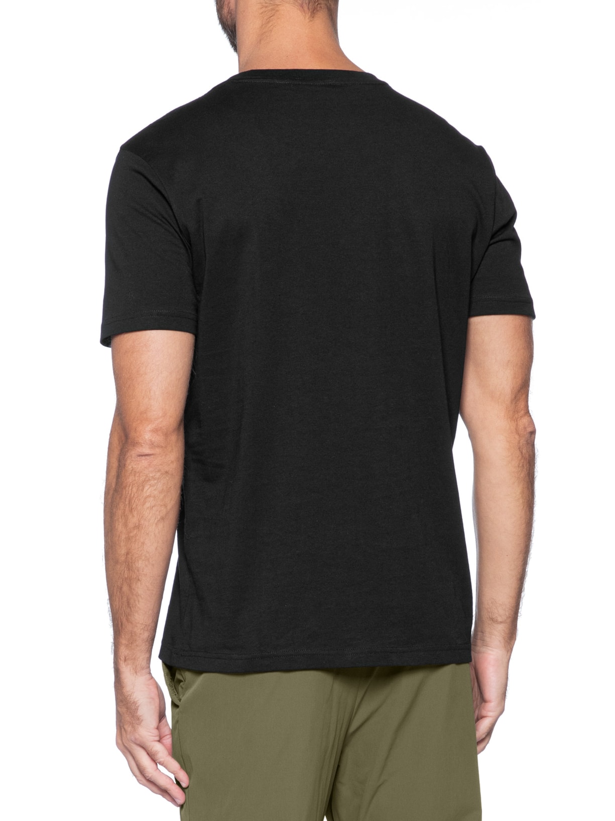 Camiseta Masculina Rubber Patch AOP Preto Calvin Klein