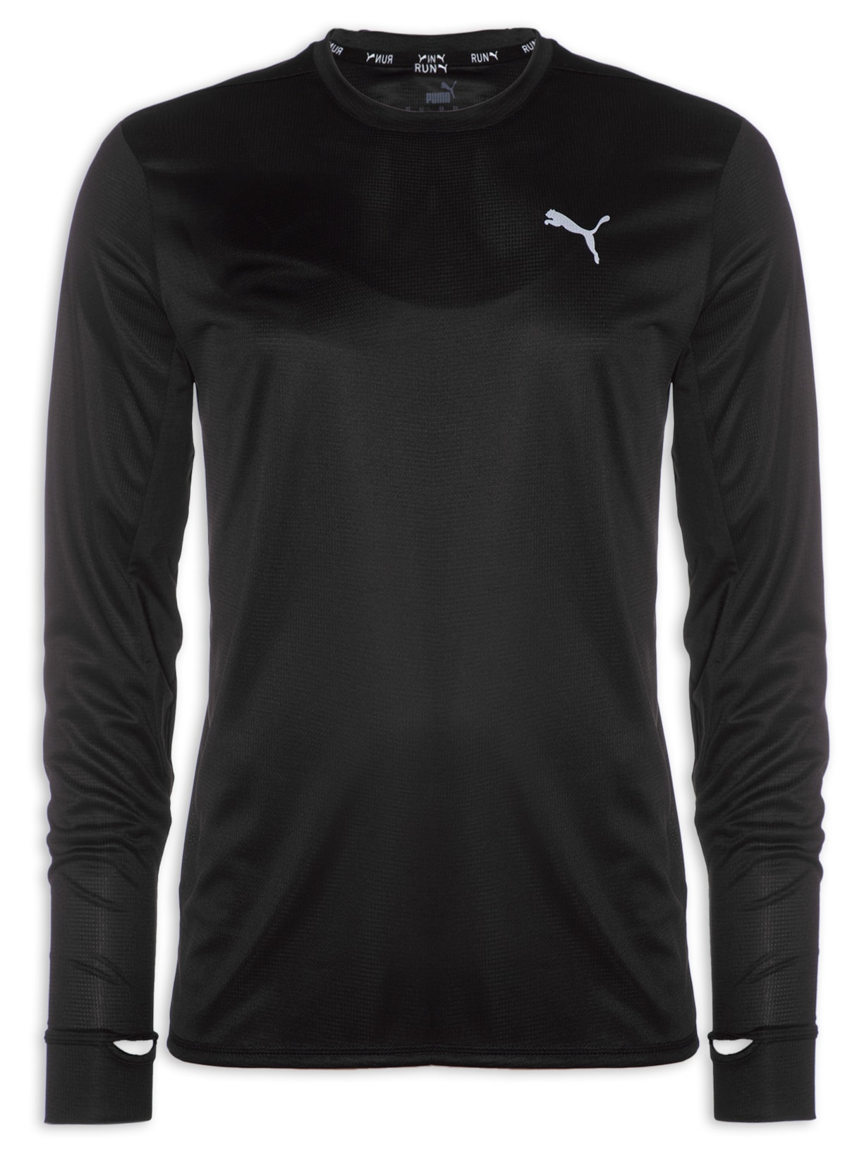 Camiseta Masculina Run Favorite Ls Tee - Preto