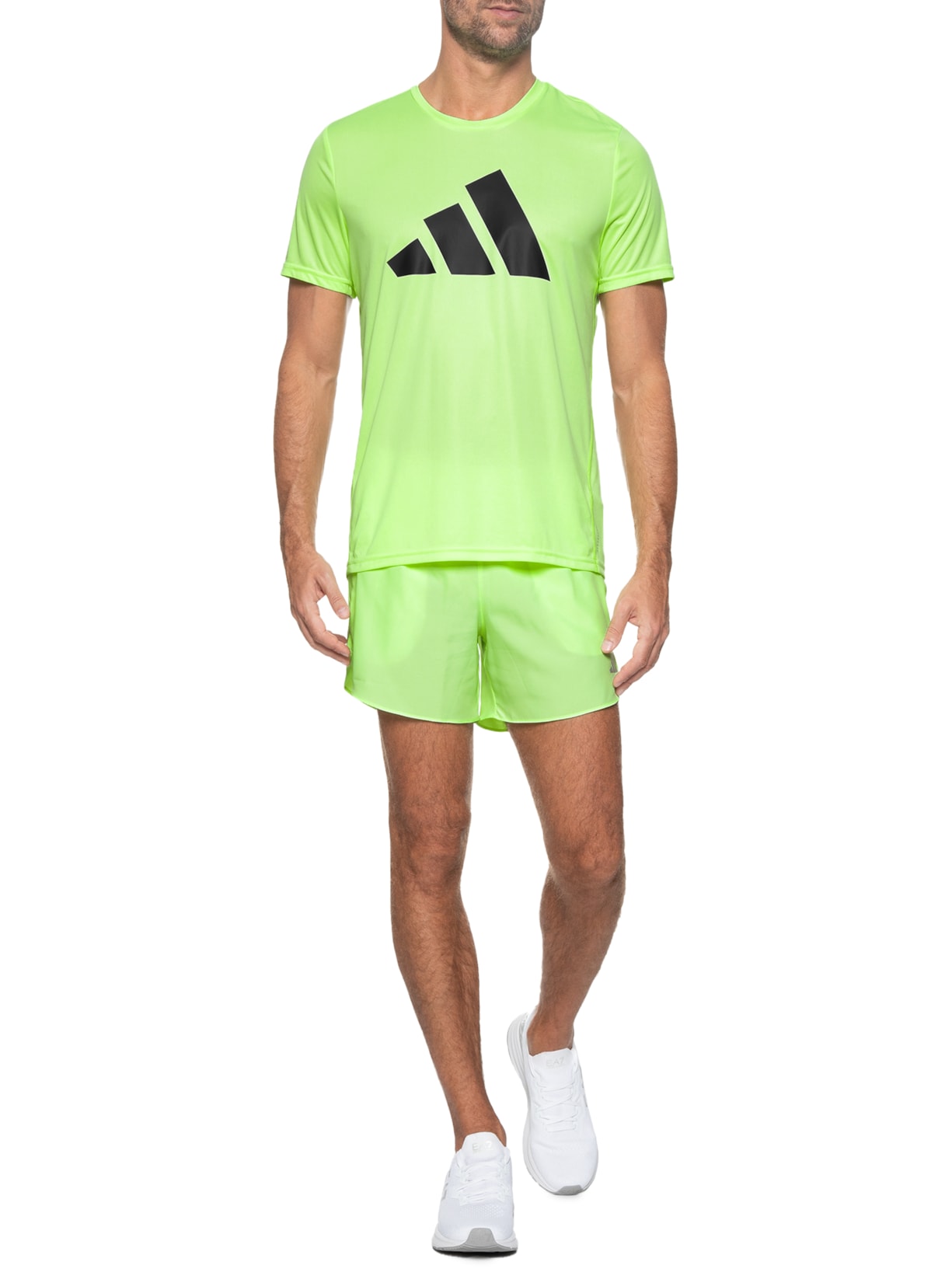 Camiseta Masculina Run It Verde Adidas