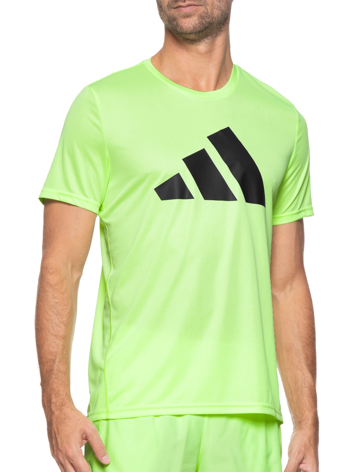 Camiseta Masculina Run It Verde Adidas