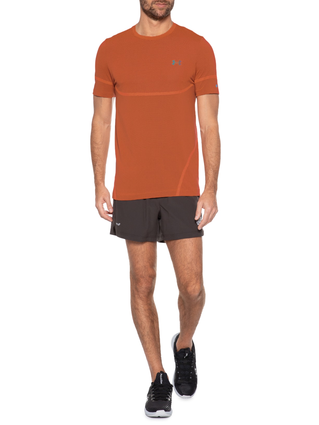 Camiseta Masculina Rush Seamless Laranja Under Armour