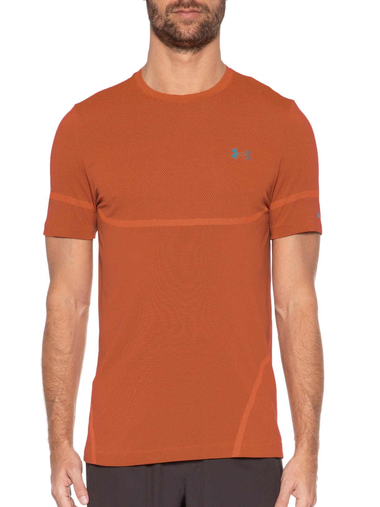 Camiseta Masculina Rush Seamless Laranja Under Armour