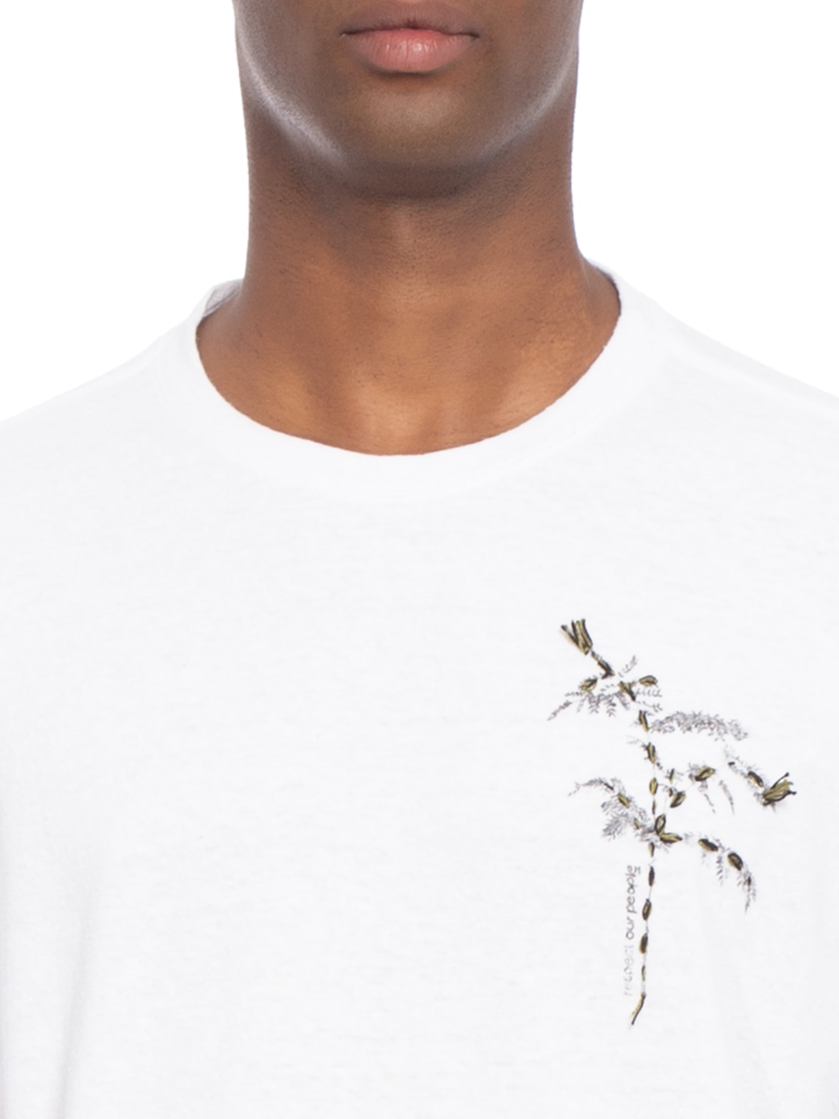 Camiseta Masculina Rustic Eco Mini Leaf Branco Osklen