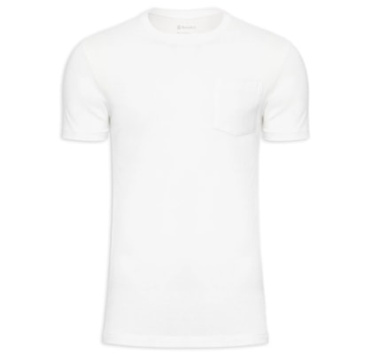 Camiseta Masculina Rustic Pocket E-Basics - Branco