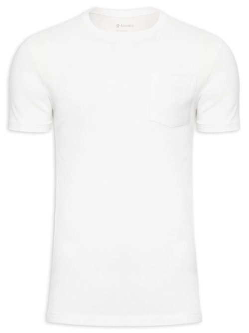Camiseta Masculina Rustic Pocket E-Basics - Branco