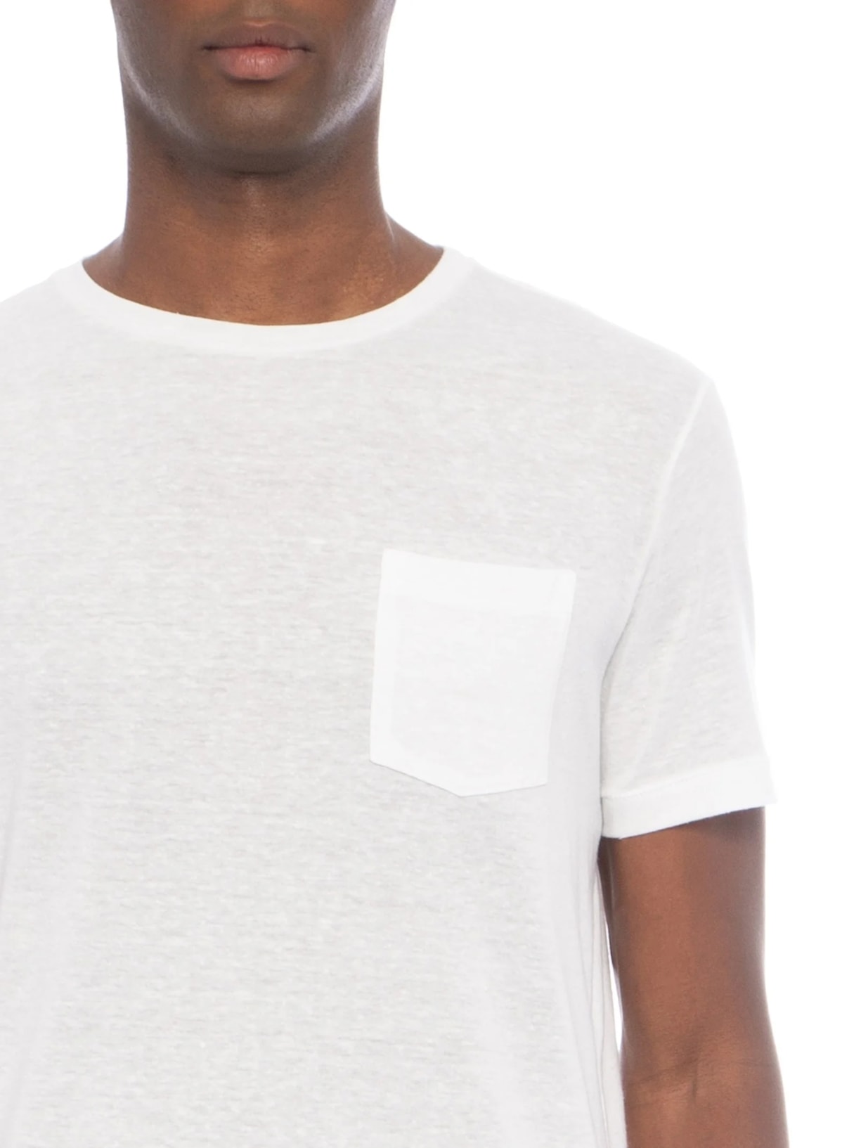 Camiseta Masculina Rustic Pocket E-Basics Branco Osklen