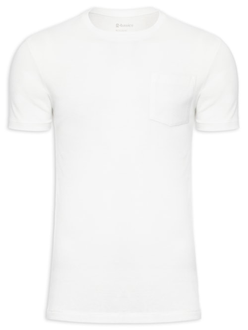Camiseta Masculina Rustic Pocket E-Basics - Branco